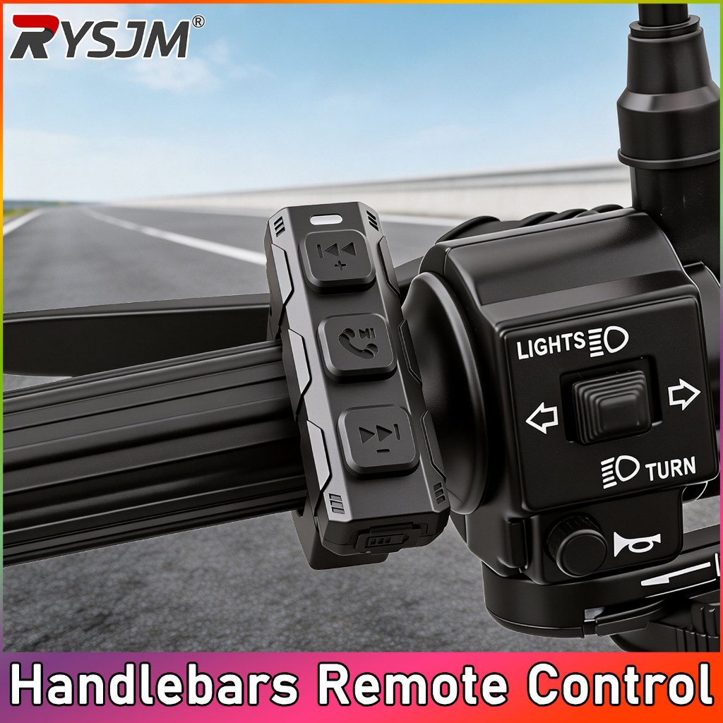 Guiador Da Motocicleta Universal Bluetooth-Compatível Controle Sem Fio Remoto Comutação De Música