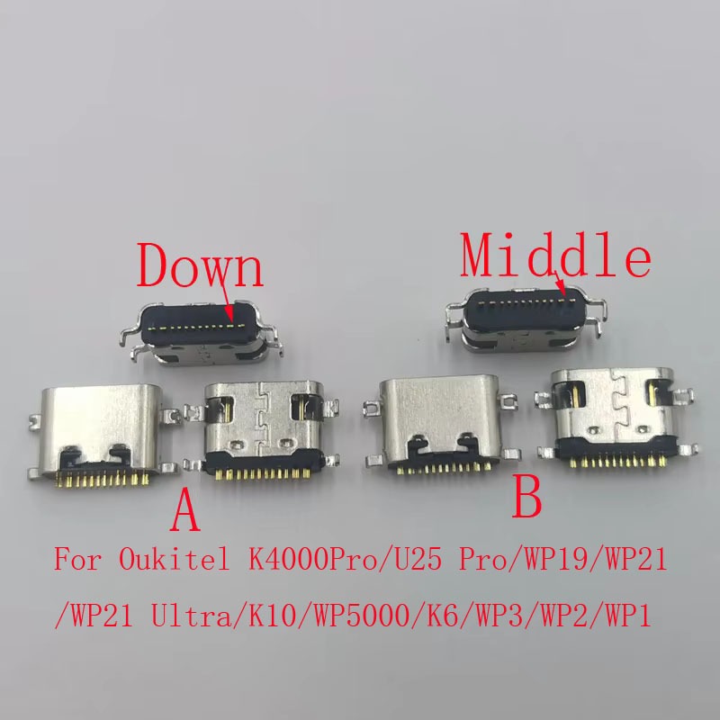 10-50Pcs Conector Plug USB Para Oukitel WP19 WP21 Ultra K6 WP3 WP2 WP1 K4000 Pro U25 K10 WP5000 Tipo C Carregador Dock P