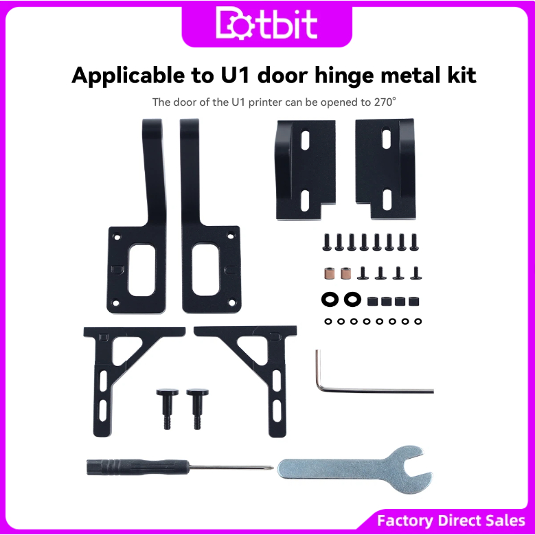 Para Snapmaker U1 CNC Kit De Dobradiça De Porta De Chapa Metálica Resistente Suportes De Montagem Frontal De Metal A Alt