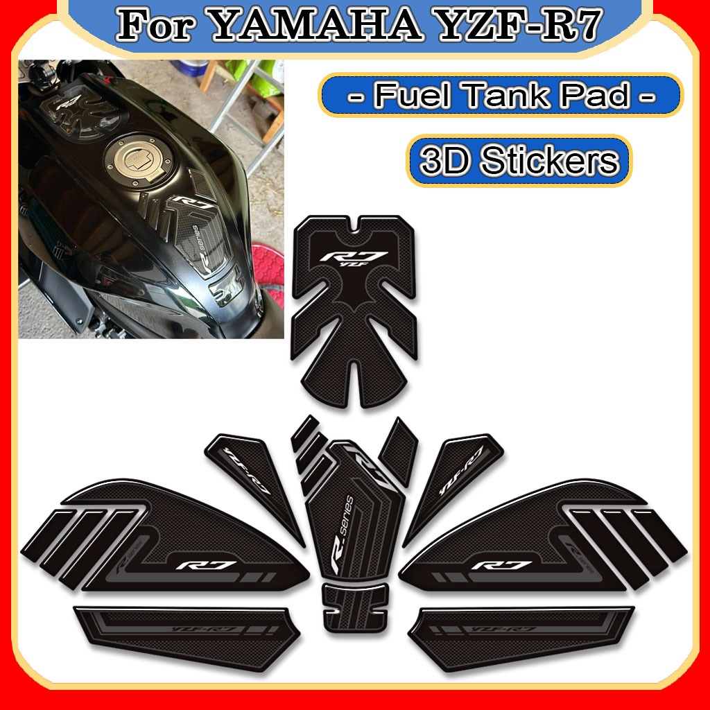 Motocicleta Para YAMAHA YZF-R7 R7 YZFR7 Tanque Almofada Apertos Kit De Óleo Combustível Gás Joelho Anti-Risco Protetor D