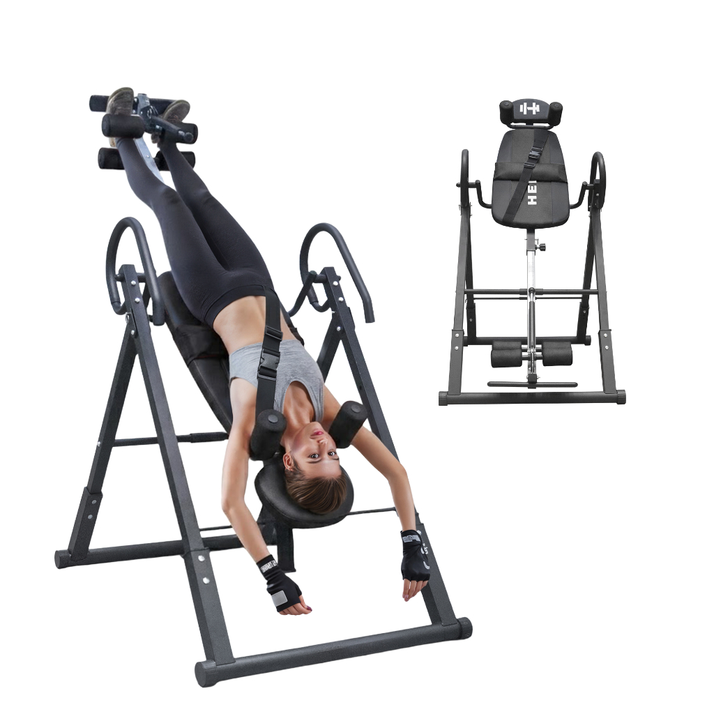 HEROI Suporte Invertido Com Apoio Para Tornozelos, Aparelho de Extensão Dorsal, Até 150 kg