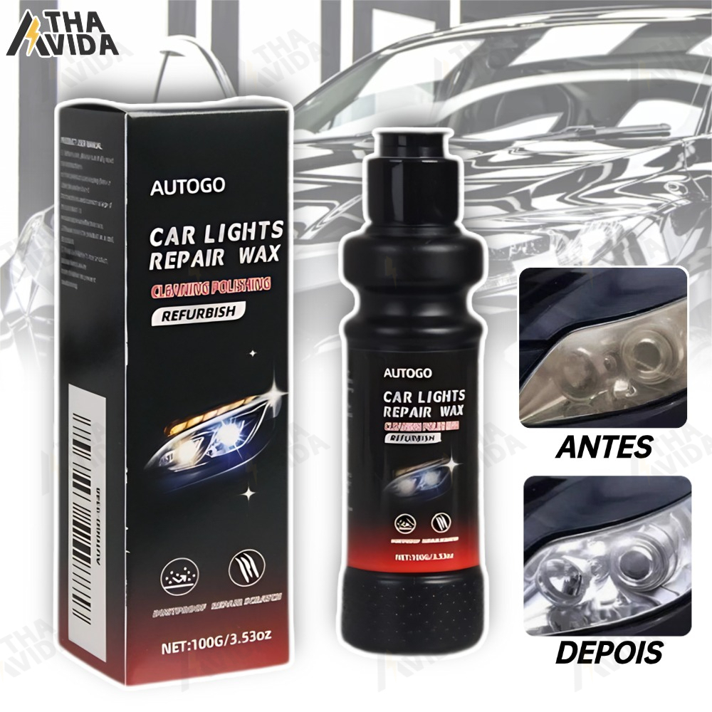 Limpador e Polidor de Farol 120ml - Reparo para Carros, Caminhões e RVs | Melhora Visibilidade à Noite