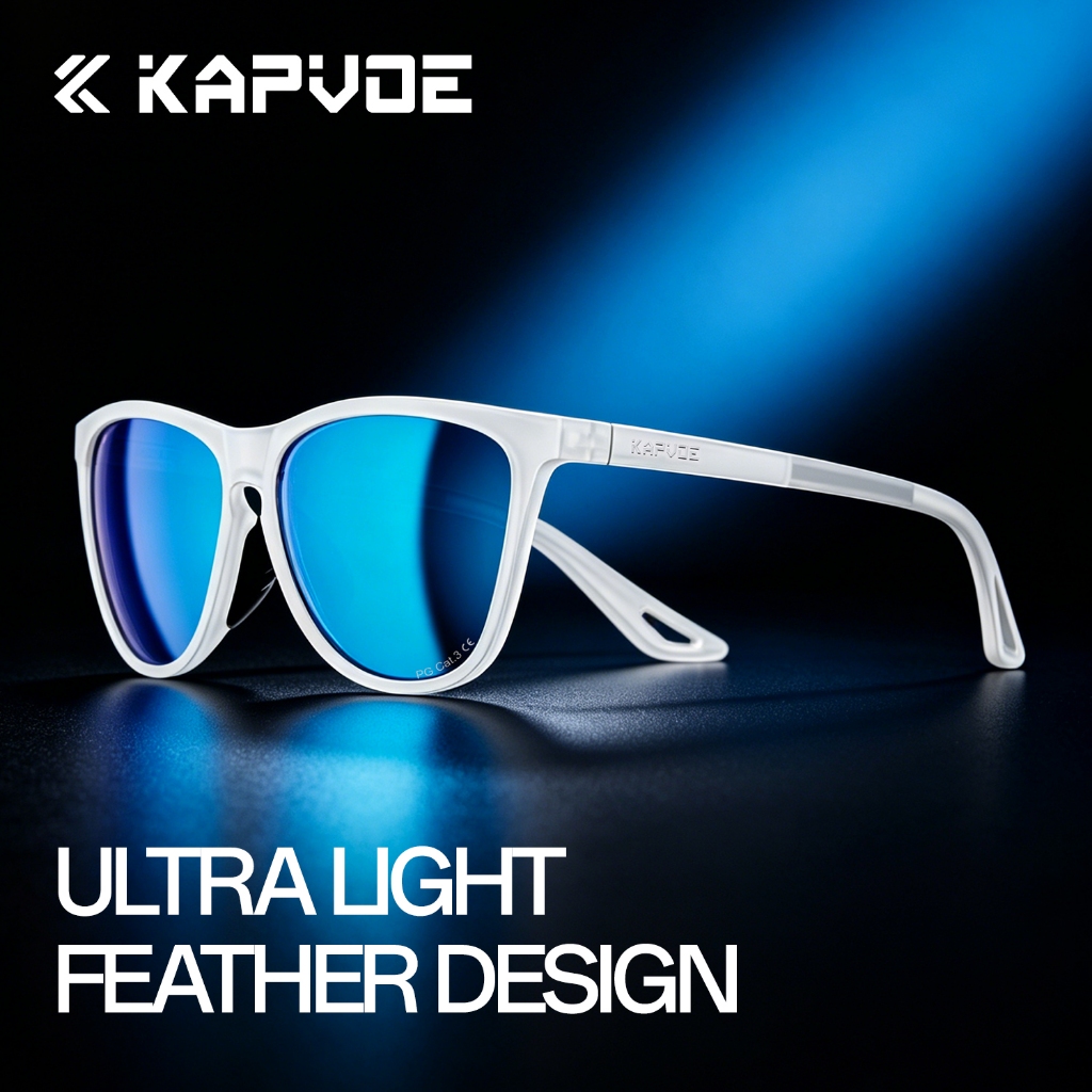 KAPVOE Óculos de Sol Leves Polarizados, Proteção UV400, Antirreflexo, para Lazer ao Ar Livre/Esportes/Direção, Unissex