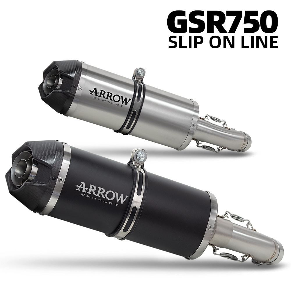 ARROW racing Tubo De Escape De Motocicleta kit De Aço Deslizante Em Linha Para Suzuki GSR750 GSR 750