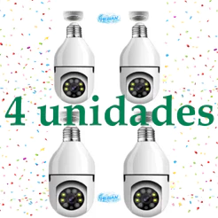 Conjunto De Câmera CCTV De Lâmpada KIT , De Segurança Inteligente WiFi 1080P Sem Fio Com Acesso Remoto Móvel
