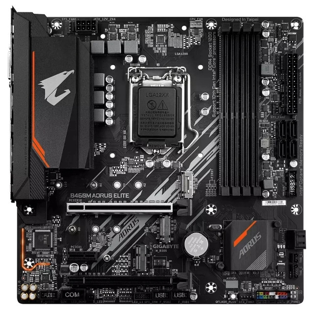 Placa-Mãe GIGABYTE B460M AORUS ELITE LGA1200 B460 DDR4 HDMI MATX Testada 92 % Novo