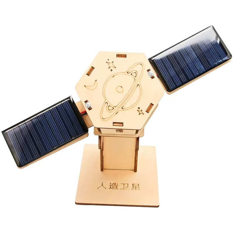 Brinquedo Educacional De Haste Infantil , Satélite Artificial Movido A Energia Solar , Modelo DIY , Auxílio De Ensino
