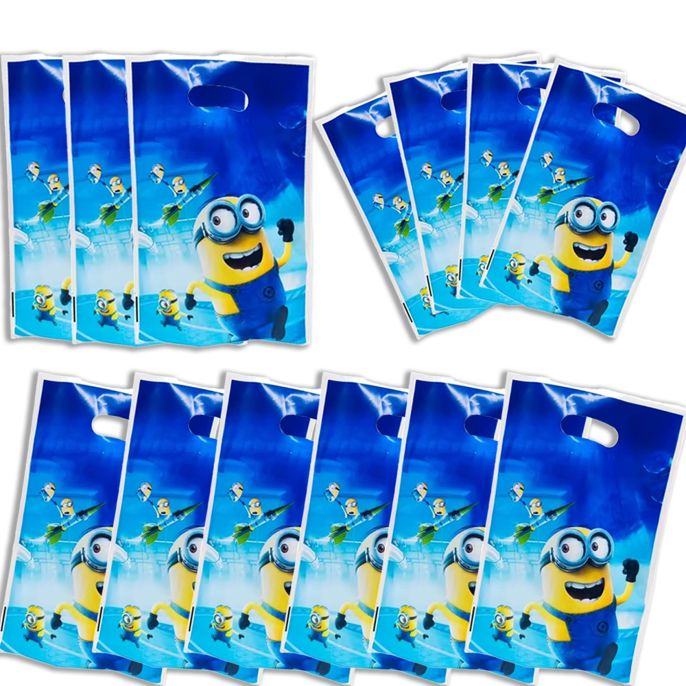 Quente Anime Amarelo Festa De Aniversário Minion Favor Sacos , Personagem Dos Desenhos Animados De Saque De Plástico , P