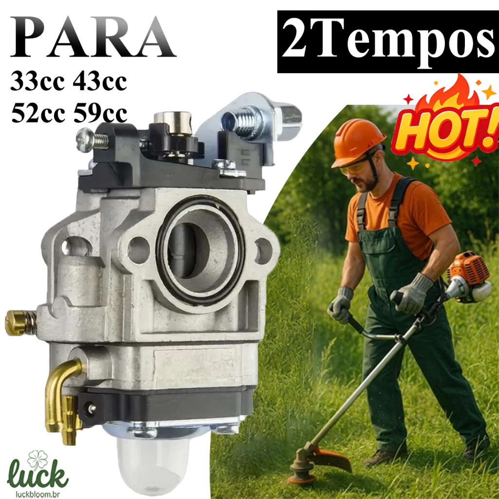 Carburador Para Roçadeiras Toyama Universal 43cc a 65cc 2 Tempos