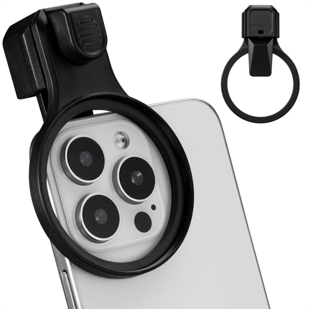 Adaptador De Filtro De Lente De Telefone Prensado K & F CONCEPT Compatível Com iPhone 17/16/15/14/13/12 , Pro Max (Não I