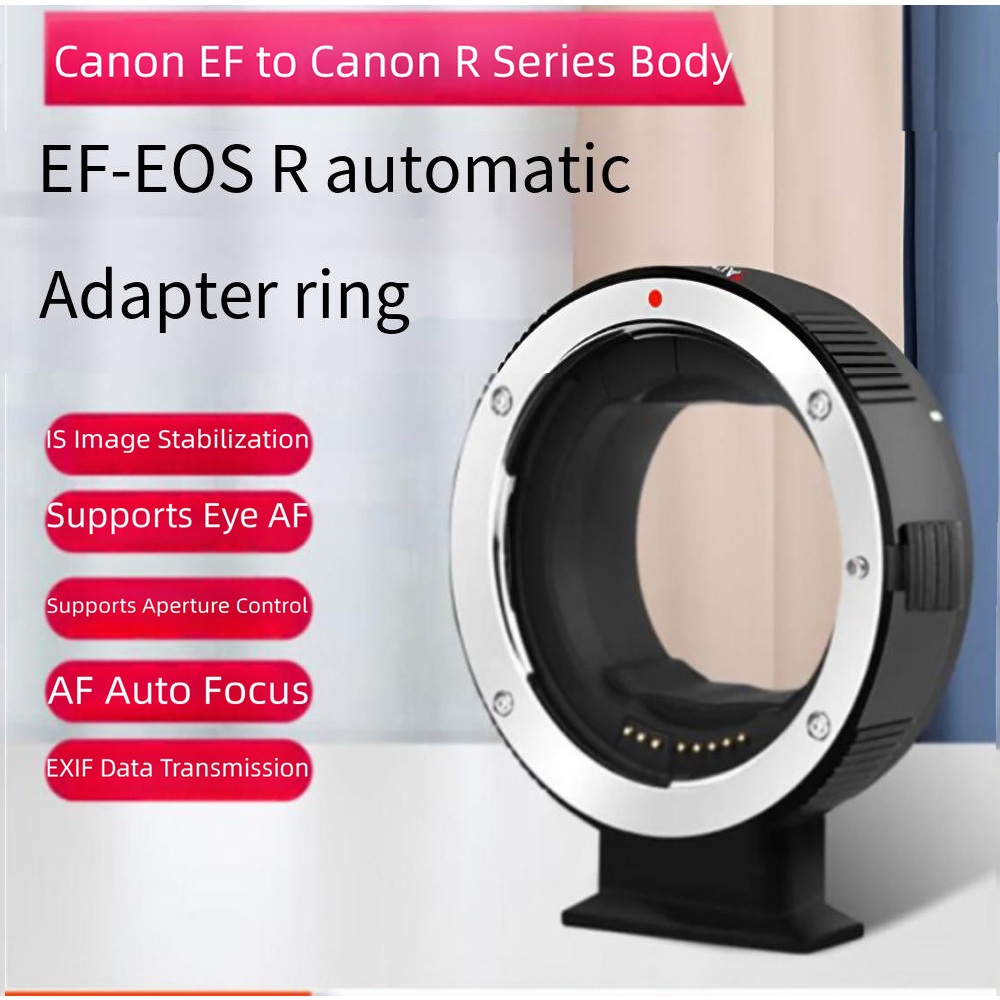Adaptador De Montagem Canon EF-EOS R Compatível Com R6 R7 R8 R10 R50 R100 RP RF Sem Espelho Para