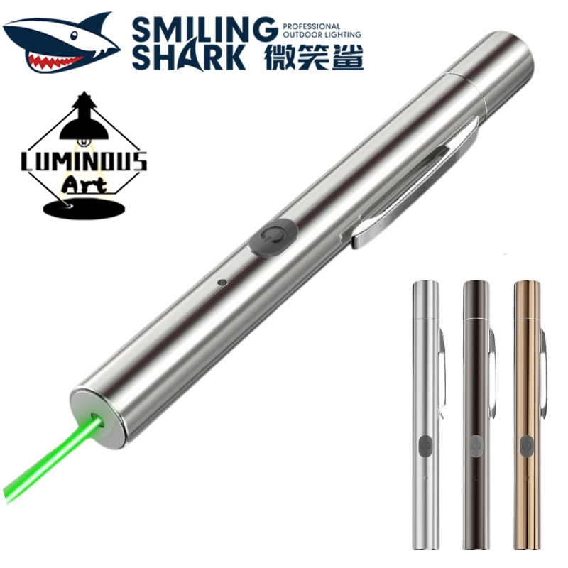 Artes Luminosas LS307B Mini Ponteiro Laser Luz Carregador USB Caneta Verde Ligth Brinquedos Ensino Reunião Lanterna