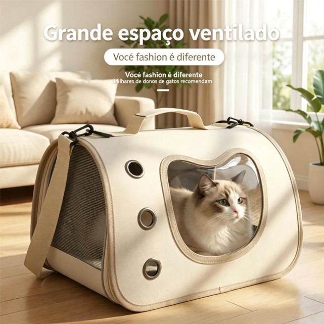 Bolsa Mala Transporte Pet Cachorro Gato Viagem Avião Material Respiravel transversal bolsa para pet portátil de mão