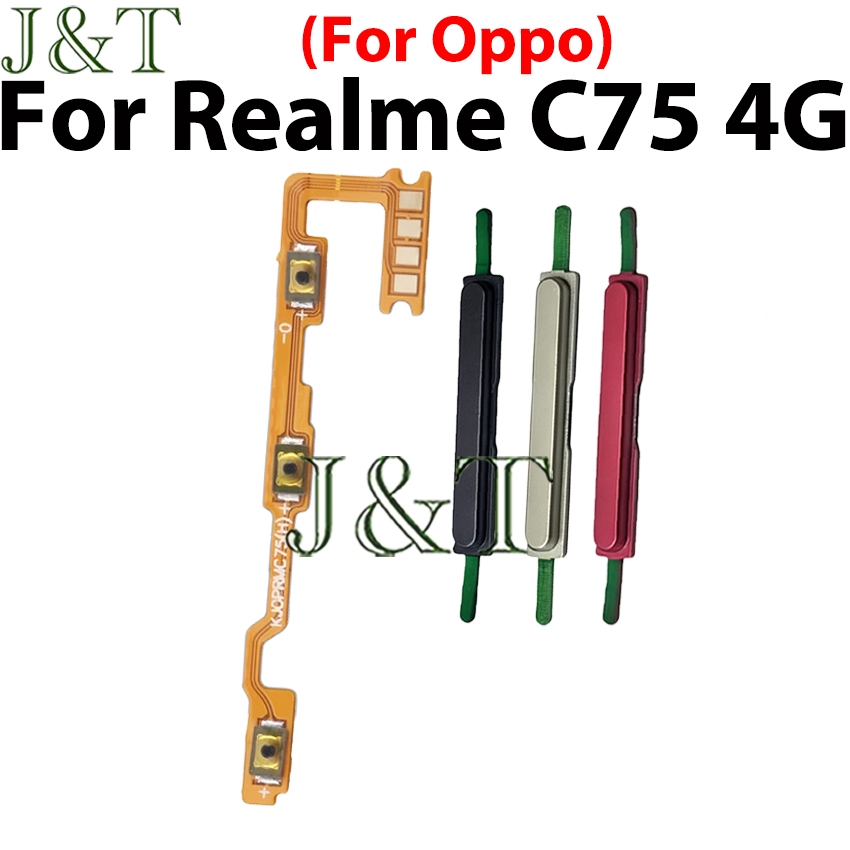 Novo Para Realme C75 4G Botão Liga/Desliga Flex Interruptor Lateral Volume Cima Baixo Cabo Flexível Peça De Celular