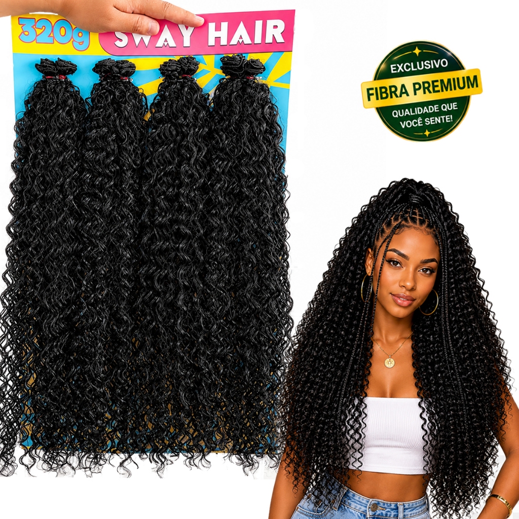 70CM Cacheado Bio Fibra Aplique de cabelo 4C Extensão De Cabelo Mega Hair-320g