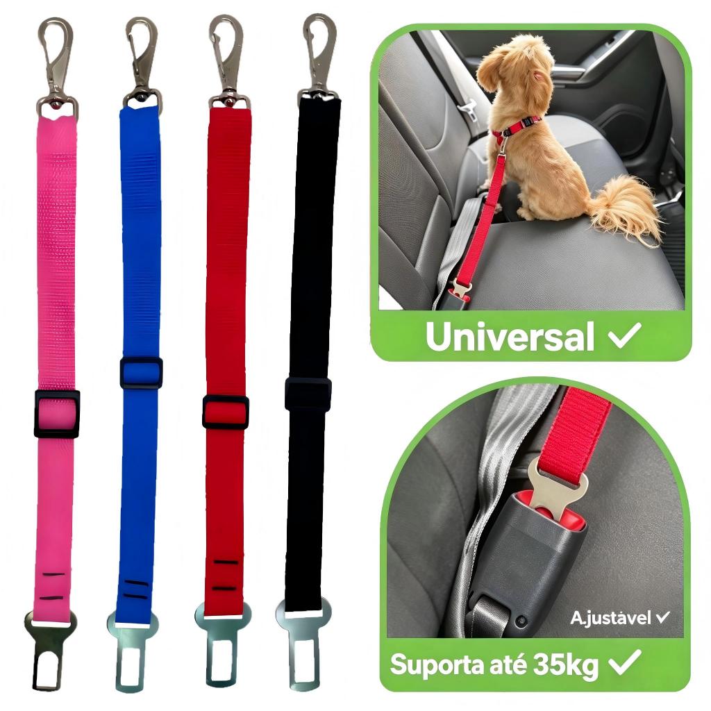 Cinto de segurança pet universal compatível com todos os modelos de veículos para cães e gatos viagem
