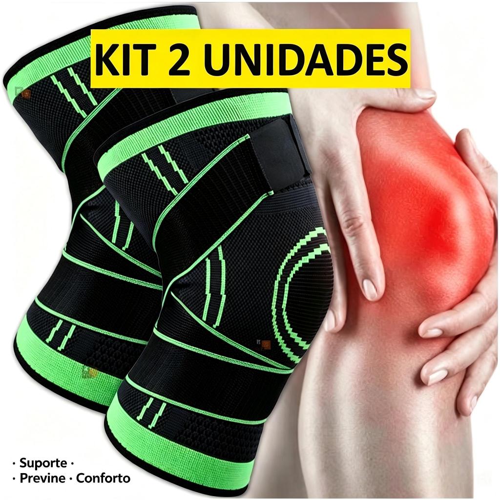 Kit 1/2 Joelheiras E Tornozeleira E Cotoveleira De Compressão Tensor Alívio De Dor No Joelho
