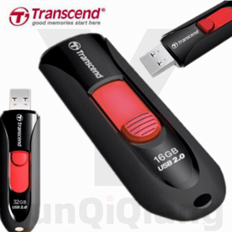 Transcend JetFlash 590 USB 2.0 Pen Drive De Alta Velocidade 4GB 8GB 16GB 32GB 64GB 128GB Plug and Play Amplamente Compat