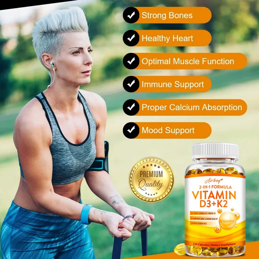 Airboy-Vitamina D , K2 E Óleo MCT De Coco-Adequado Para Adultos-Sem Glúten — imagem 2 de 2