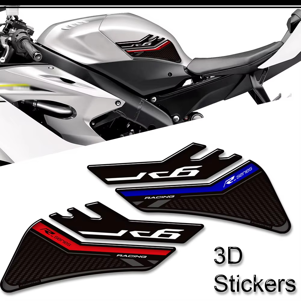 Para Yamaha YZF-R6 YZFR6 R6 Almofada Do Tanque Da Motocicleta TankPad Tampa Apertos Kit De Combustível Gás Joelho 3d Ade
