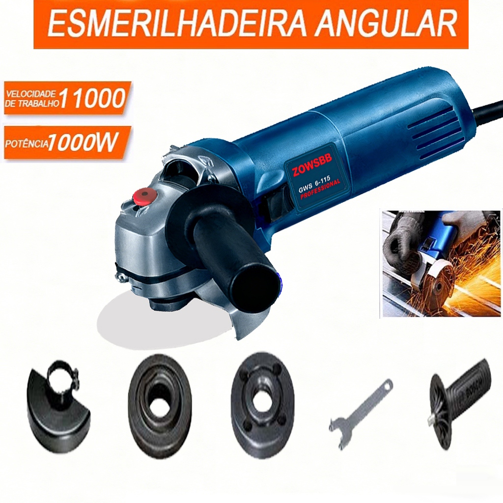 esmerilhadeira lixadeira angular profissional 1000W universal bosch 220V para remover ferrugem