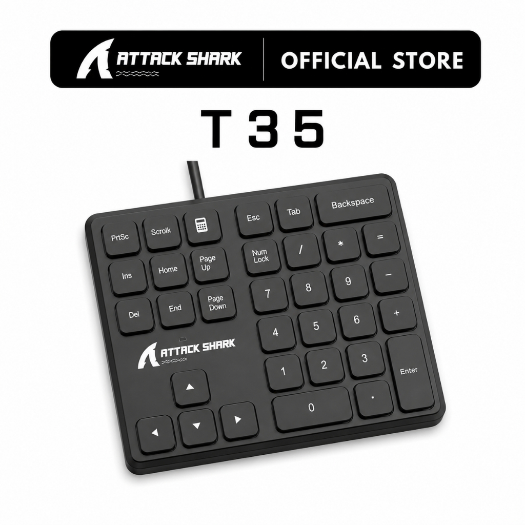 APAYADO T35 34 Teclas USB Com Fio Teclado Numérico Fino Portátil Silencioso Mini Para Laptop PC Escritório Uso Doméstico