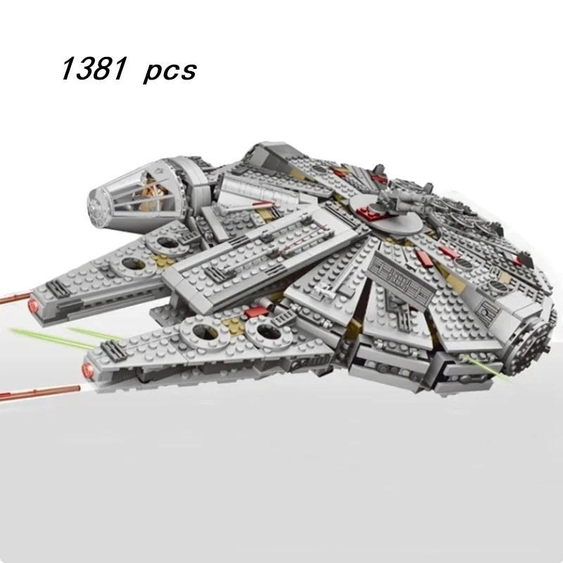 1381 Peças Compatíveis Com 75105 Espaço Millennium Navio De Guerra Conjunto De Nave Espacial Falcon Alienígena MINI Figu