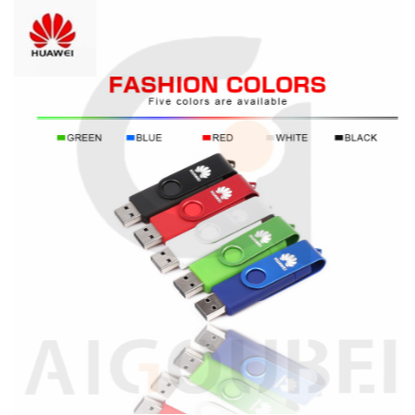 Caneta De Memória Rotativa OTG USB 2.0 Huawei 2 Em 1 Computador Vara 8GB 16GB 32GB 64GB 128GB 2TB Com Adaptador Tipo C G