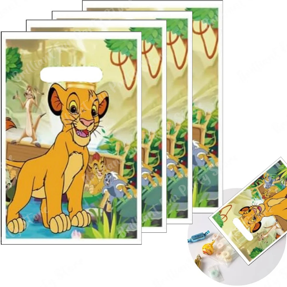 Saco De Presente De Festa Com Tema Rei Leão , Saque De Selva Para Aniversário Infantil 10/30 Unidades De Sacos Meninos E