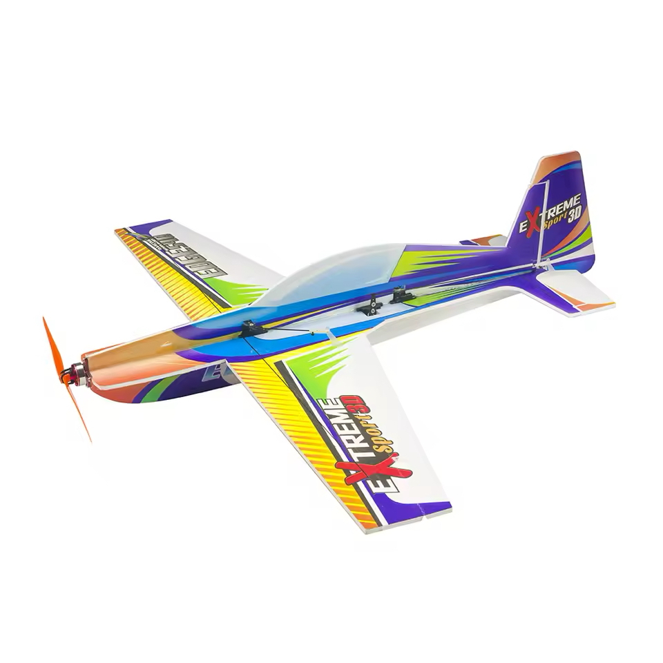 Avião RC 3D PP Espuma 710mm - Ultra Leve 90g, Acrobacias Extremas - Kit Montar para Indoor/Outdoor - Alta Resistência
