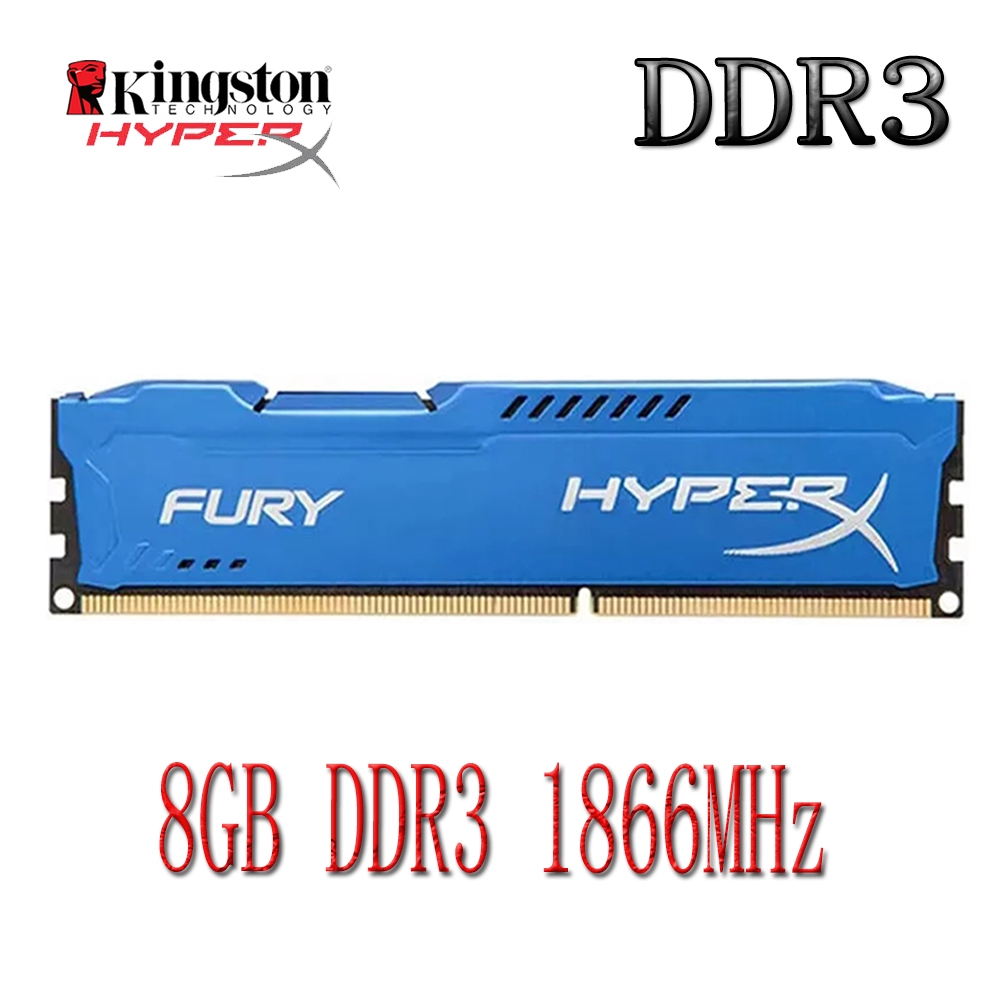Kingston HyperX Fury DDR3 RAM 8 Gb DDR3 1866 Mhz HX318C10F/8 Memória De Mesa Para PC 240 Pinos