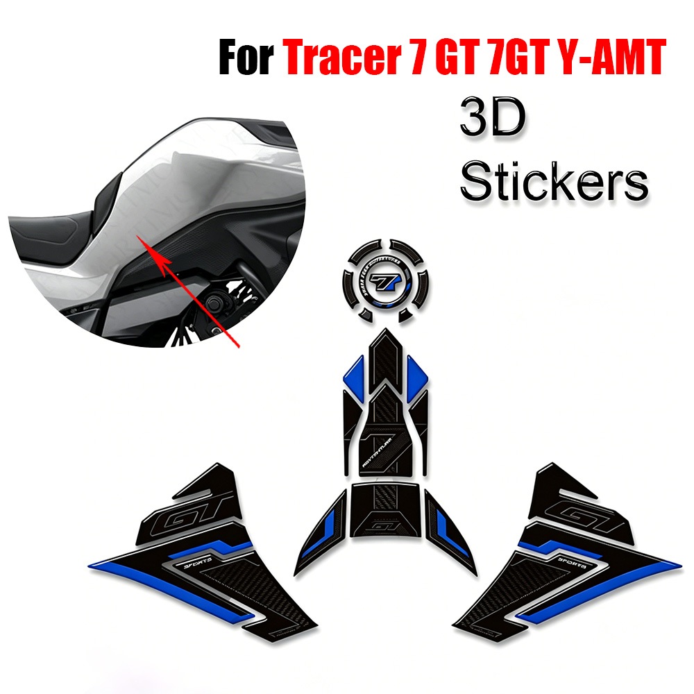 Motocicleta Para Yamaha Tracer 7 GT 7GT Y-AMT Tanque Almofada Tampa Gás Combustível Óleo Joelho Protetor Carenagem Fende