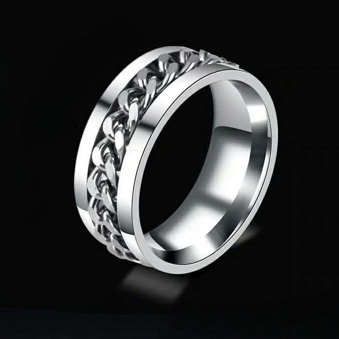 Acessórios de moda Design Feeling Rotatable Single Chain Everyday All-Match Prata Único Estilo Coreano Na Moda Homens Mu