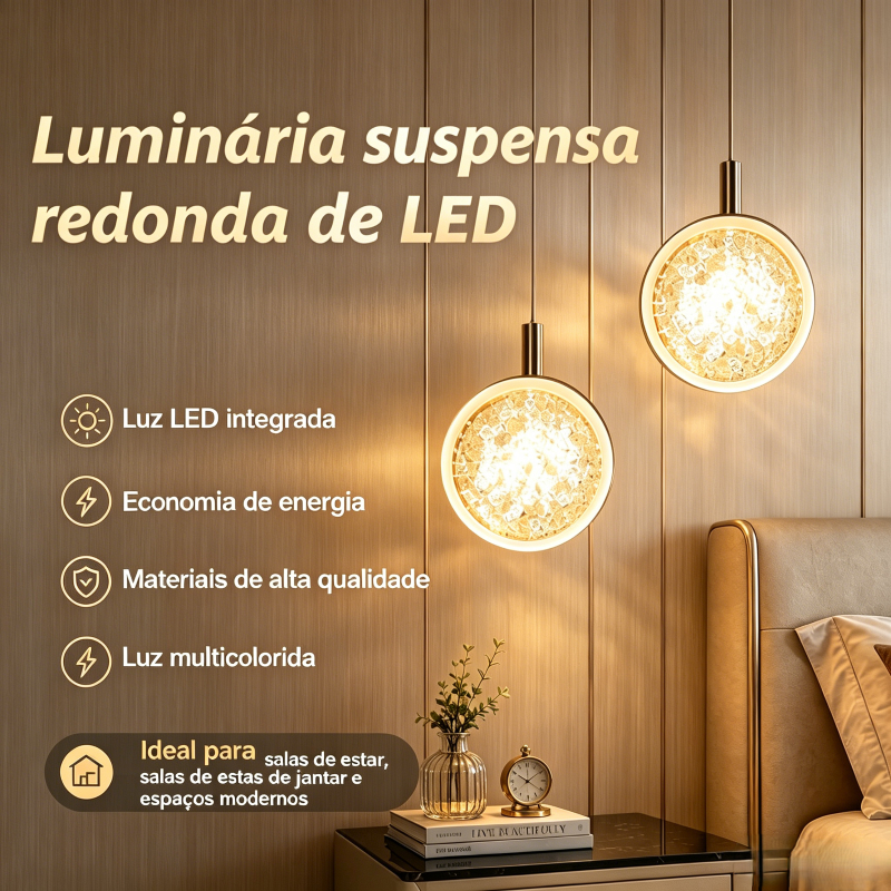 Luminária Pendente Saturno Cristal Lustre De Quarto Lustre De Sala De Estar Moderno Escandinavo Decoração