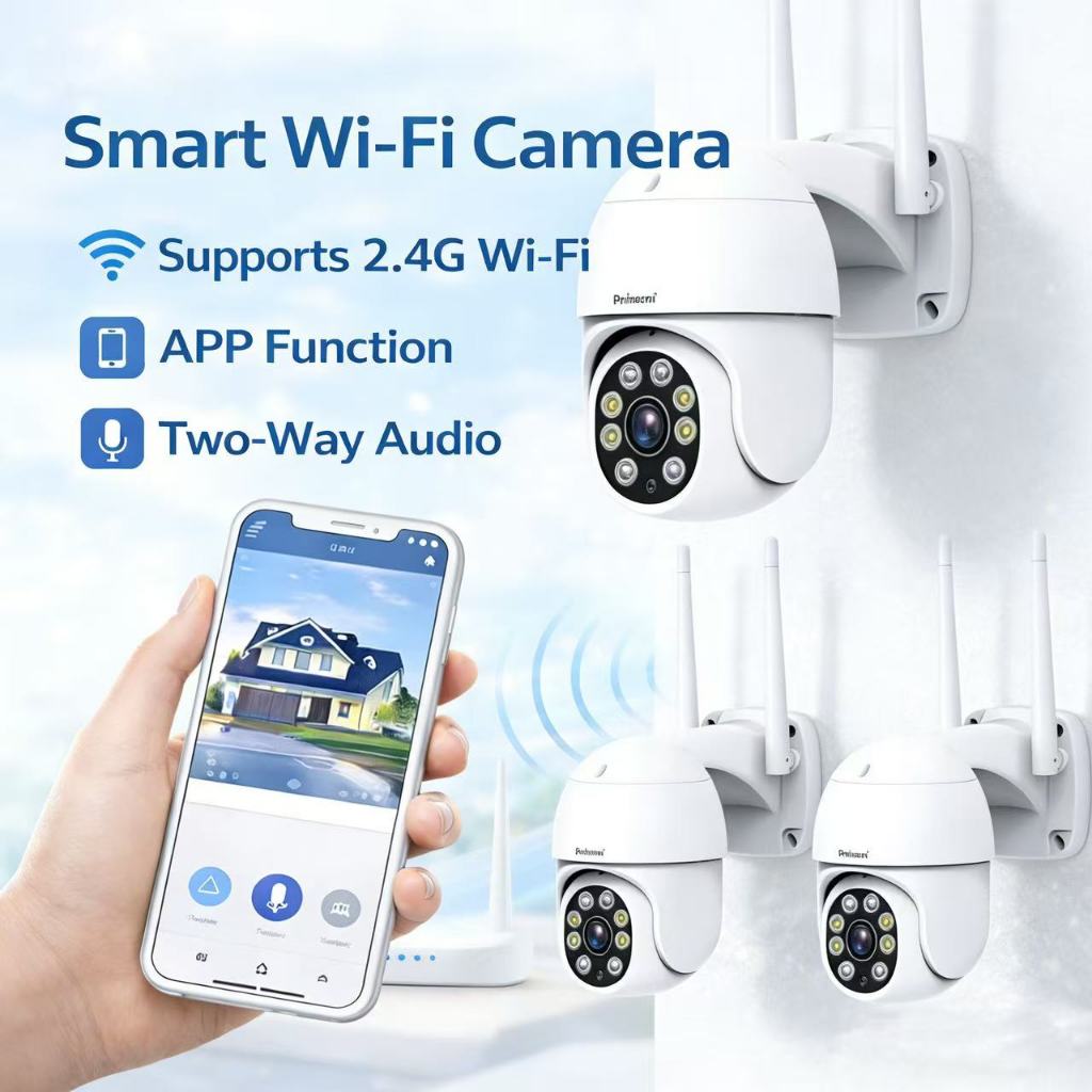 kit Câmera Inteligente WiFi , HD 360 ° Monitor Doméstico , Vigilância Sem Fio Interna E Externa