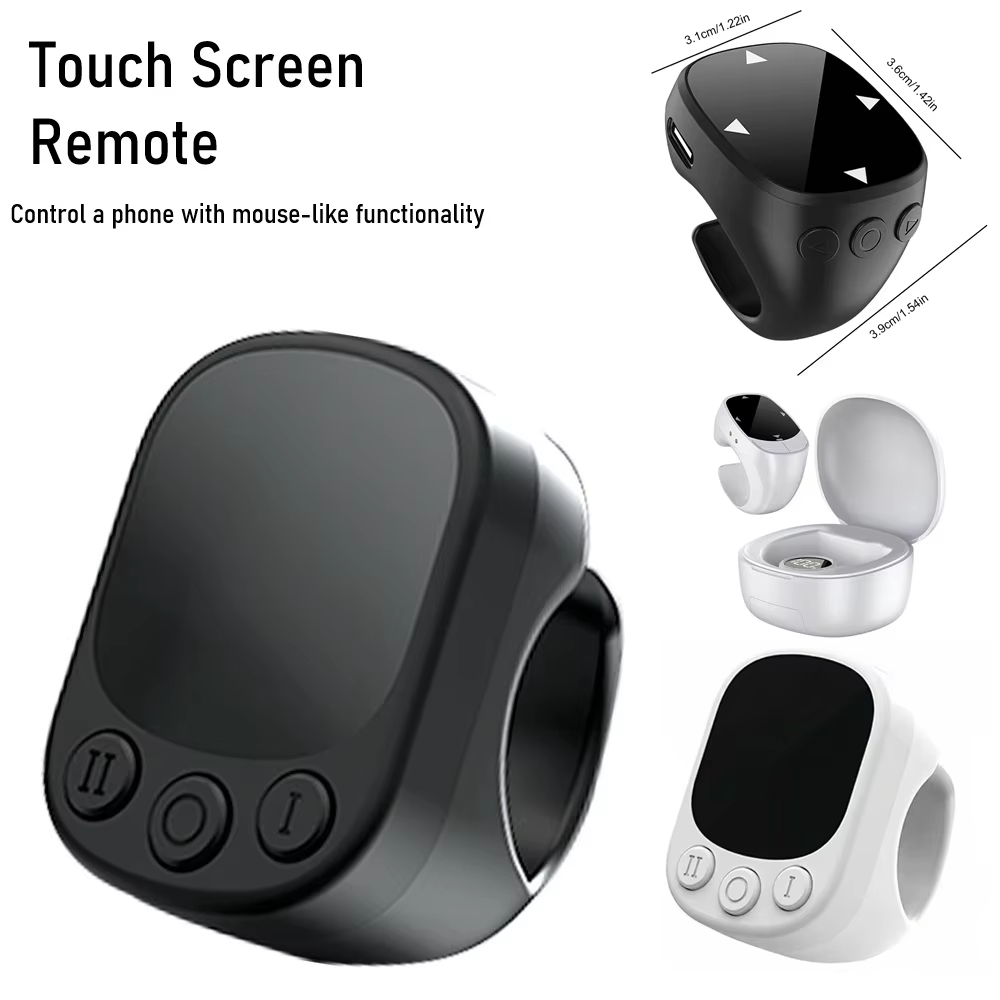 Controle Remoto Compatível Com Bluetooth Touchpad Para Tiktok Anel De Rolagem Girando Rolo Obturador Da Câmera Adequado 