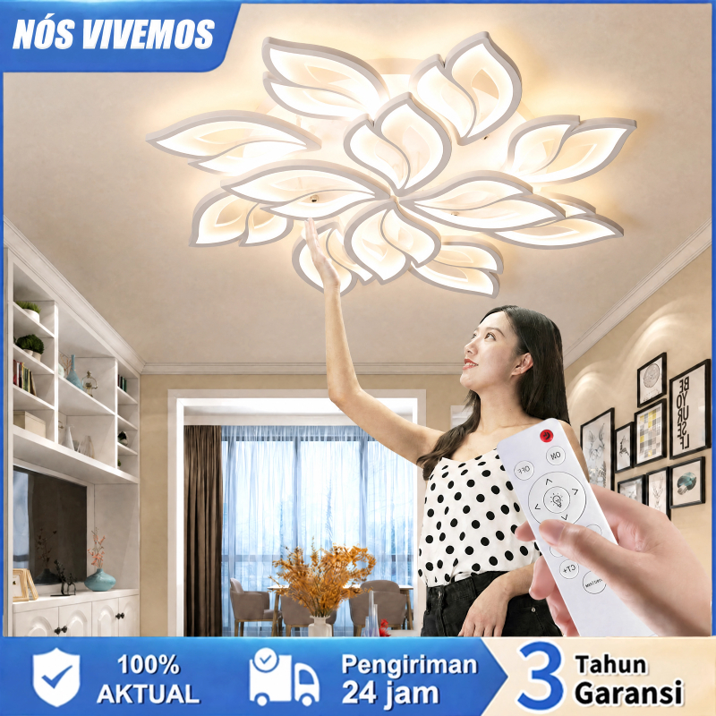 Lustre de teto Moderno Luminária De Led Quarto Controle Remoto Para Sala Quarto Hall Entrada