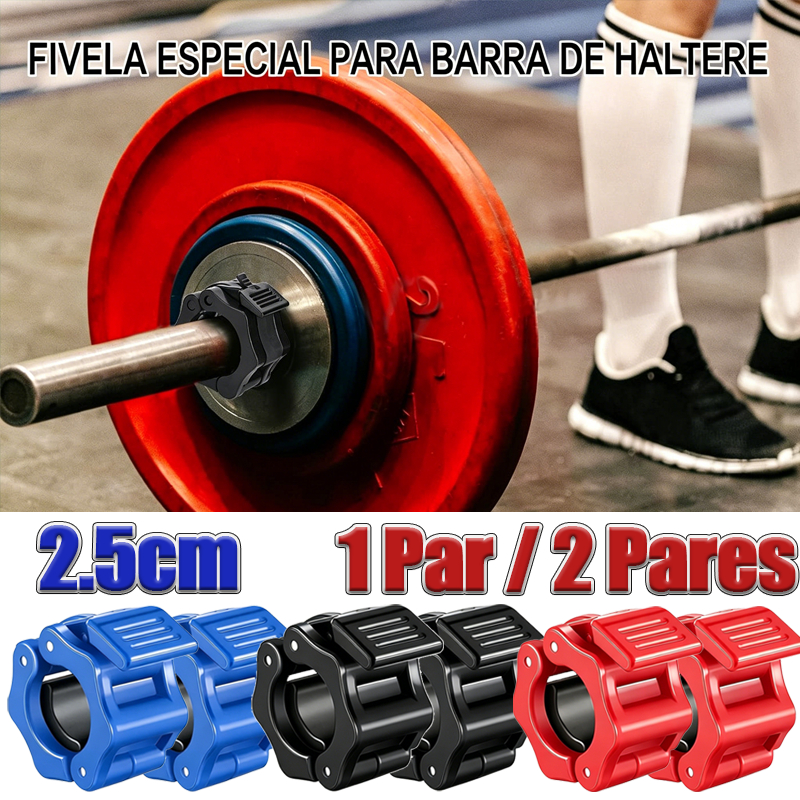 Par Presilha 25mm Barra Anilha Halter Peso Academia