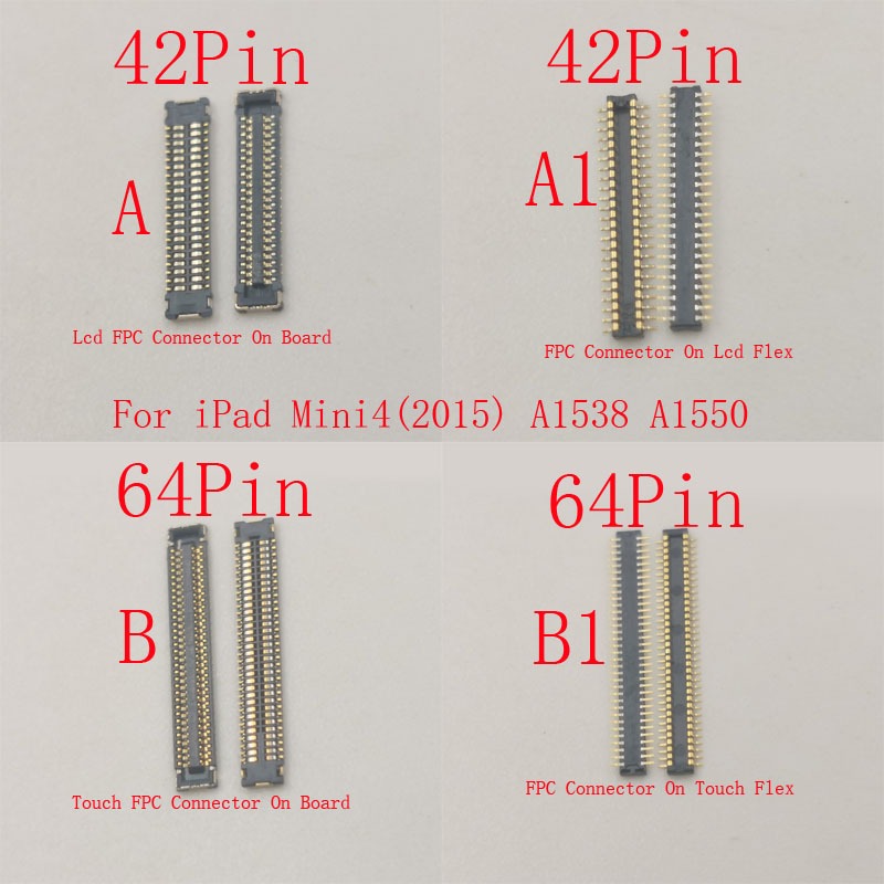 2-10Pcs Touch Lcd Display Screen FPC Conector Plug Para Ipad Mini4 Mini 4 A1538 A1550 42 64 Pinos TP Digitalizador Flex