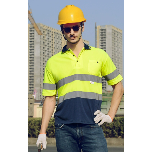 3M Colete Reflexivo De Manga Curta Secagem Rápida Respirável Camiseta Reflexiva De Segurança Camisa polo Fluorescente Am