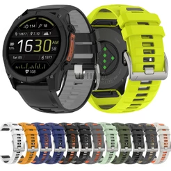 Pulseira De Relógio De Substituição De Esportiva De Borracha Para Garmin Fenix 8 51mm 47mm/7X pro/6/5X Plus/Fenix3 hr/Fo