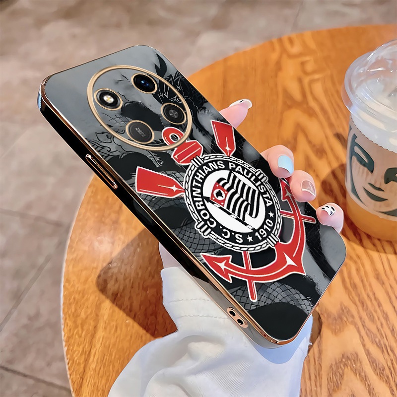 Capinha Para Honor X9c Smart X9a X9b X9 5G Capa Corinthians Impressão Caso Anti Queda Banhado Borda