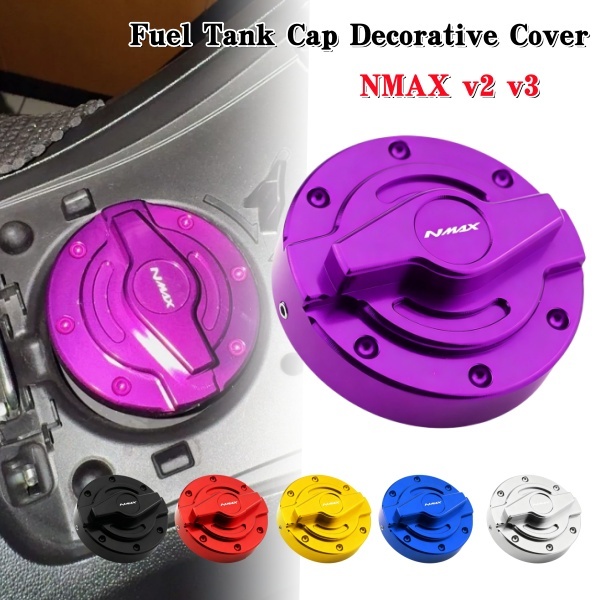 Tampa Decorativa Do Tanque De Combustível De Alumínio CNC Para Yamaha NMAX v2 v3 2020-2026