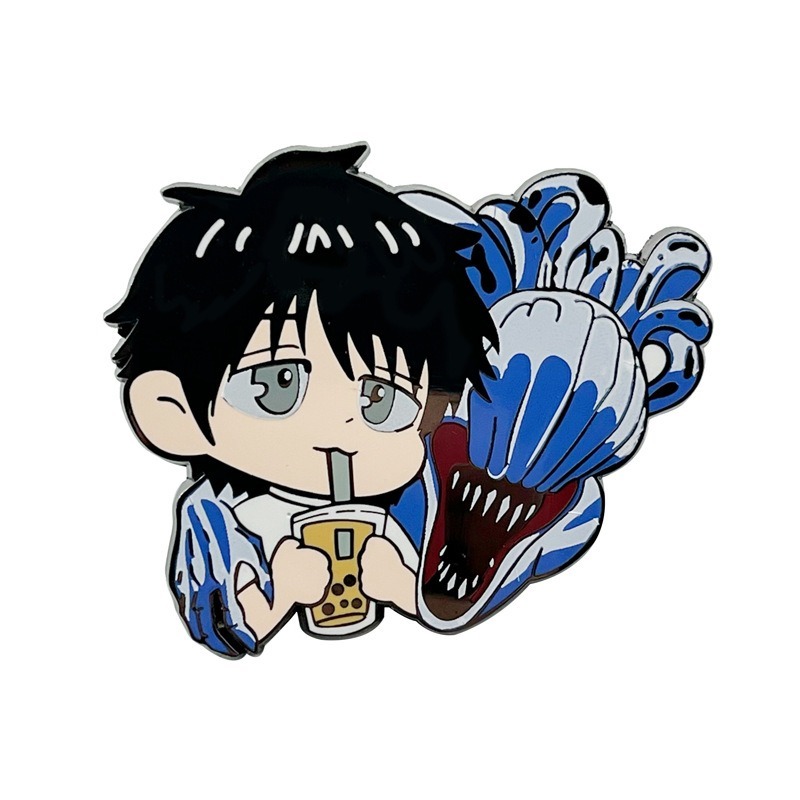 Jujutsu Kaisen Okkotsu Yuta Emblema fofo feitiço de volta à batalha Okkotsu Broche de Metal judaico Acessórios de roupas