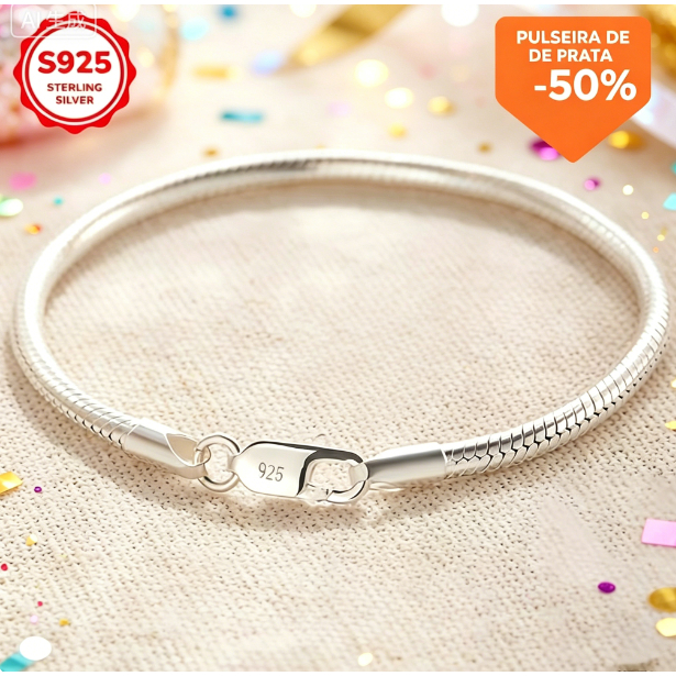 Pulseira de osso de cobra de prata 925, estilo casal de menina, nicho de luxo leve, pulseira exclusiva requintada 812