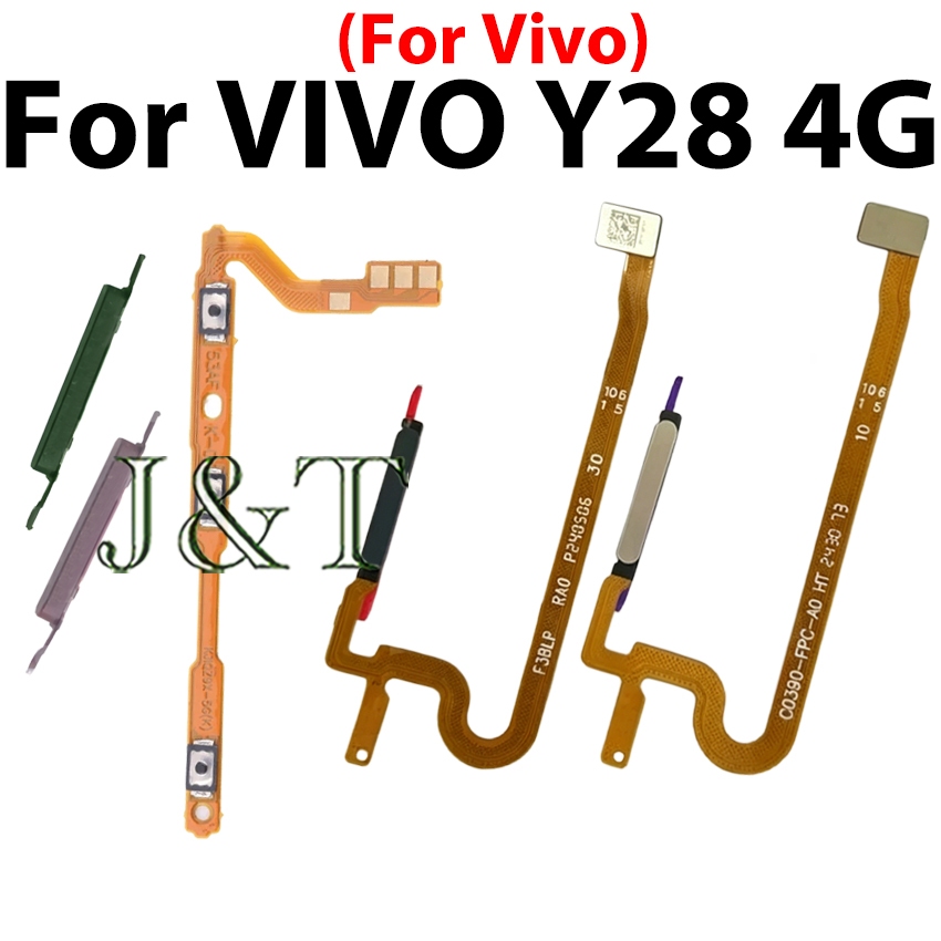 sensor De Impressão Digital , Botão Liga/Desliga , Cabo Flexível Para vivo Y28 4G , Volume Chave Lateral , Fita V2352