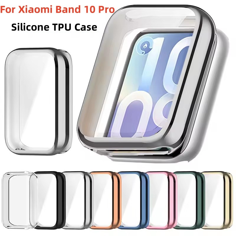 Capa TPU Macia Para Xiaomi Mi band 10 Pro , Protetora De Tela Smartwatch Relógio Inteligente Band10 Acessórios