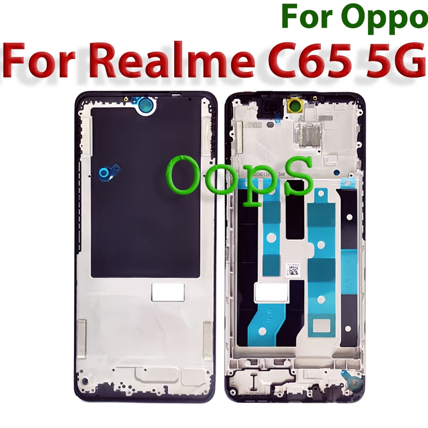 Carcaça Do Quadro Intermediário Para Realme C65 4G 5G RMX3997 LCD Moldura Frontal Habitação Intermediária Placa Capa Peç