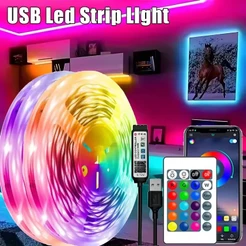 5050 Tiras De LED USB App Luz Inteligente 2835 5V Para Parede Quarto TV Backlight Lâmpada Flexível Fita Diodo Decoração