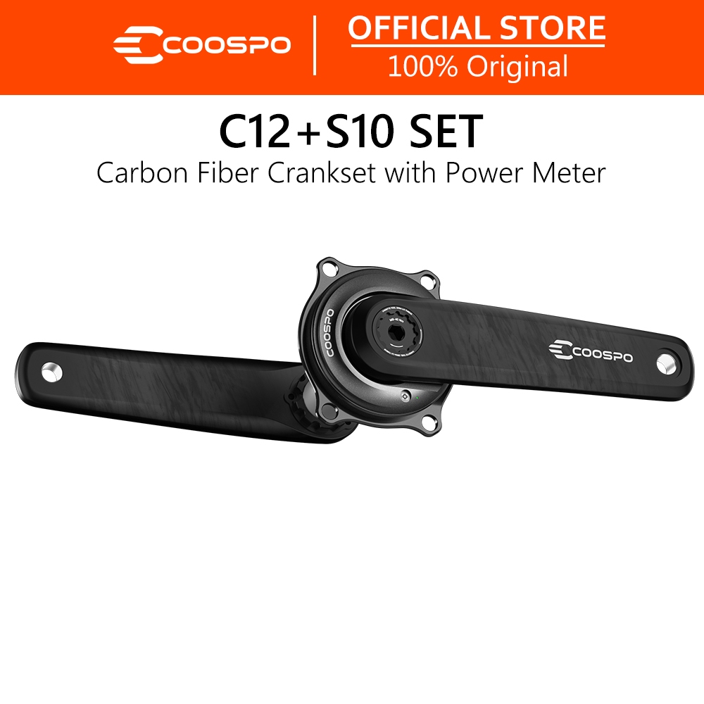 COOSPO Pedivela Fibra de Carbono com Medidor de Potência ANT+ Bluetooth